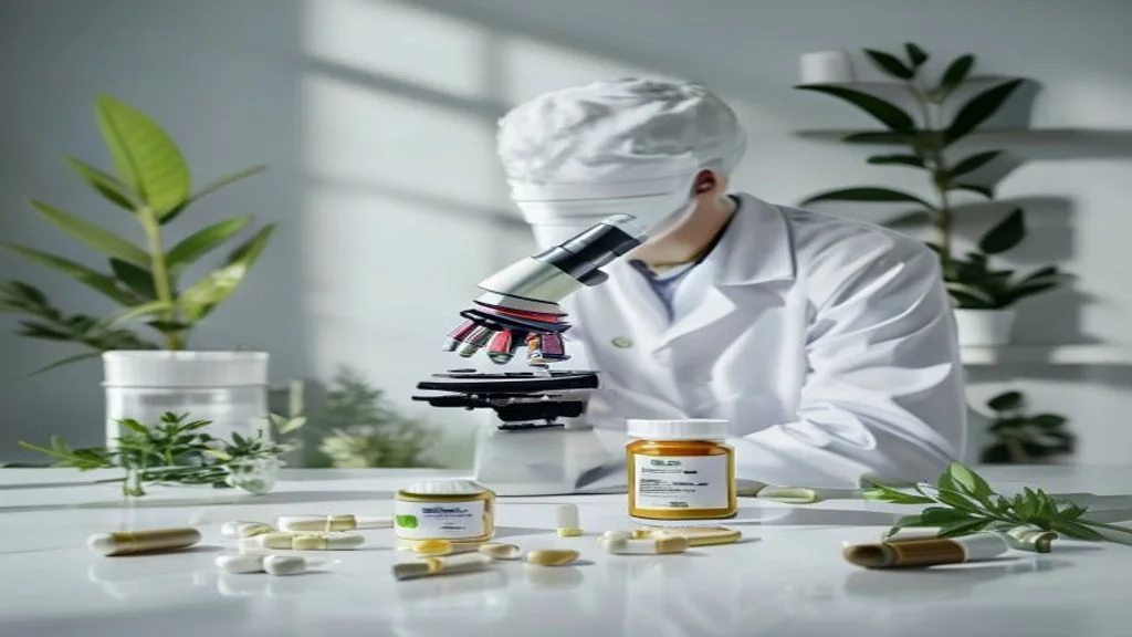 Herbal research laboratory scientist microscope How Third-Party Nutrac — Shakumbhri Herbals